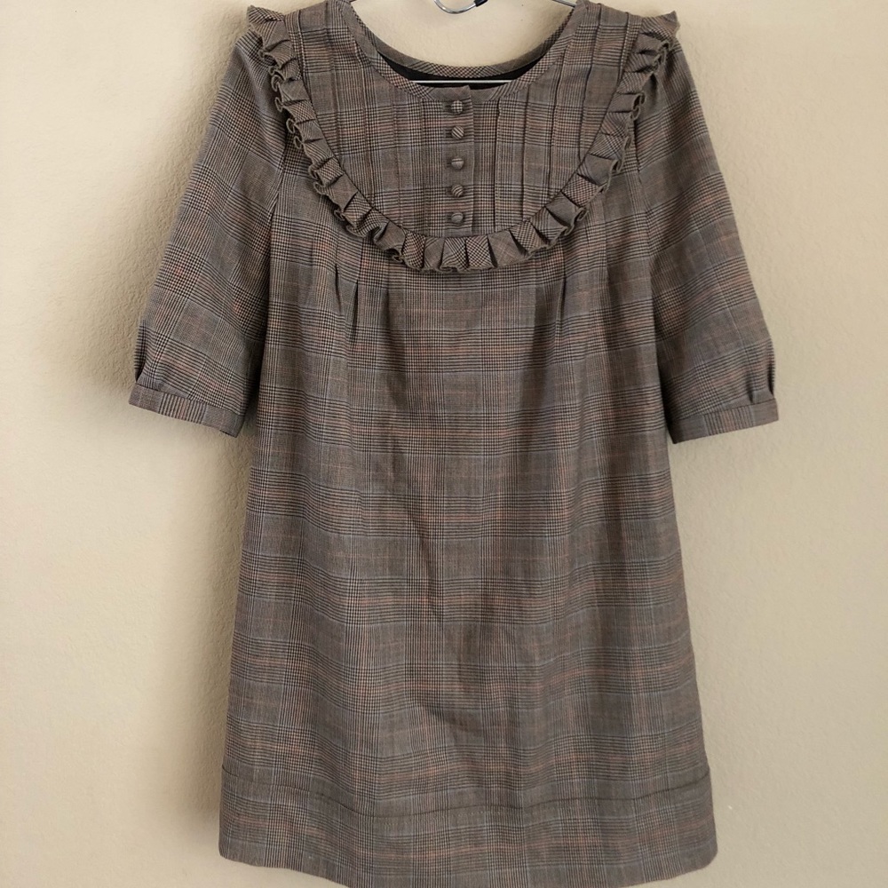Vintage Juicy Couture Brown Plaid Mini Dress
